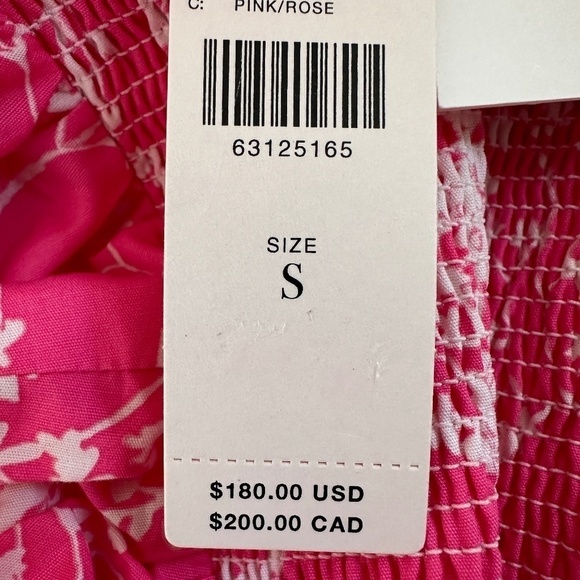 NWT Peter Som for Anthropologie Pink White Floral Midi Dress Women's size Small - Picture 13 of 14